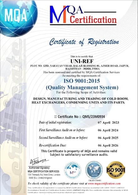 Uniref certificate