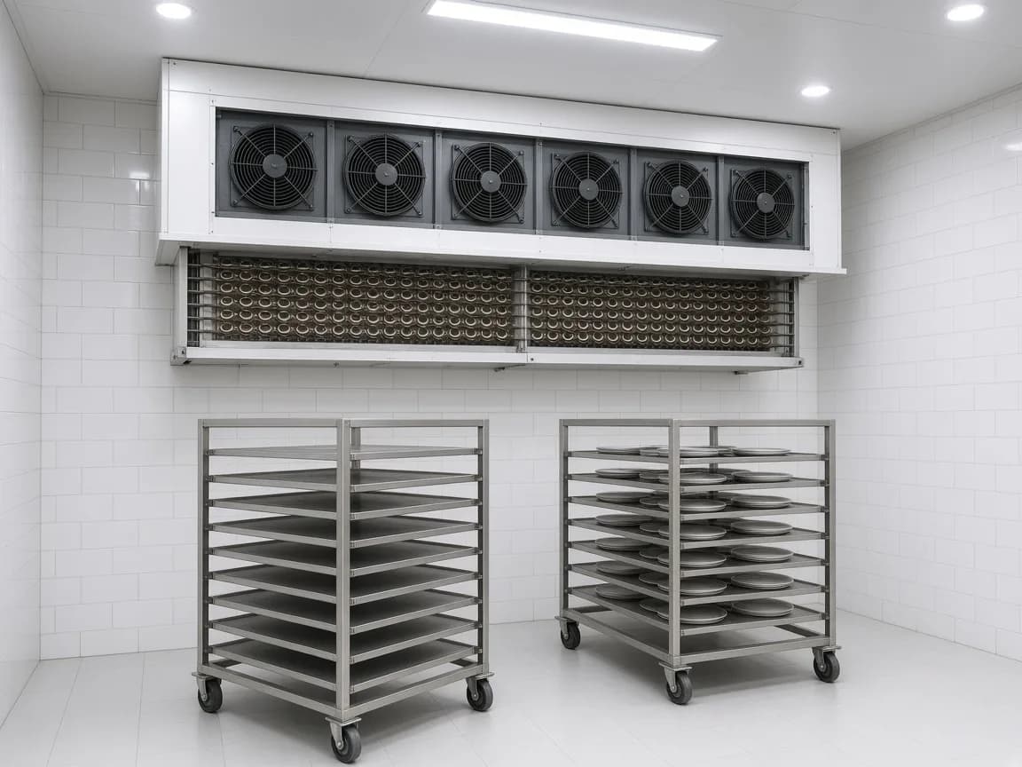 A blast chiller evaporator in an Indian room