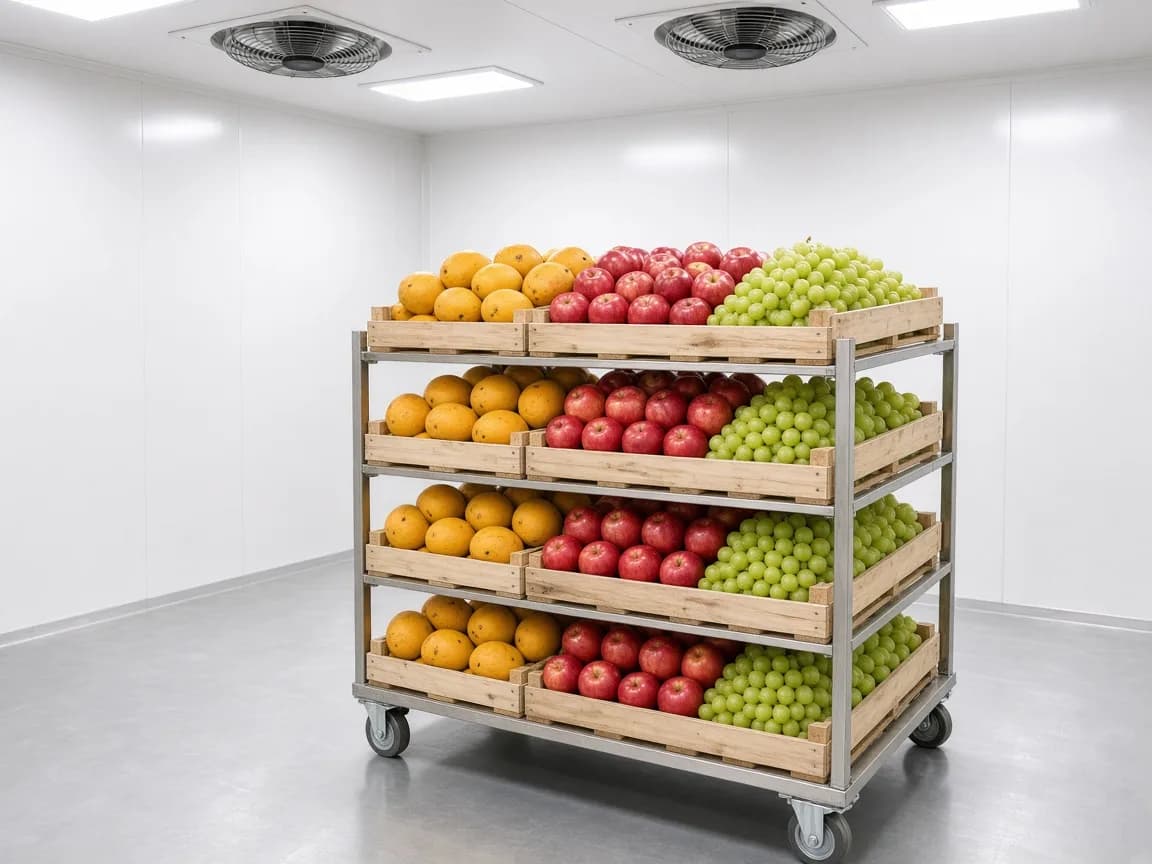 Fruit prepared for blast chilling in India