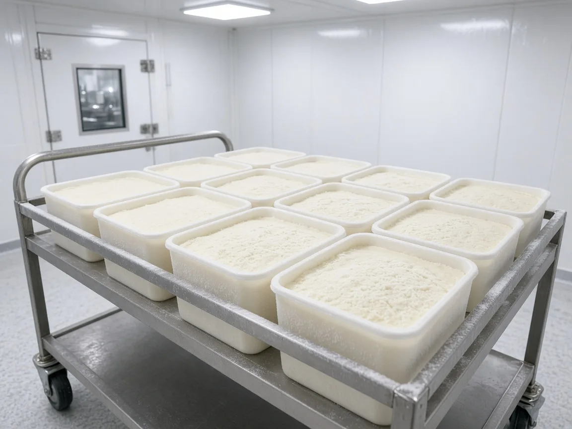 Ice cream in a low temperature room in India