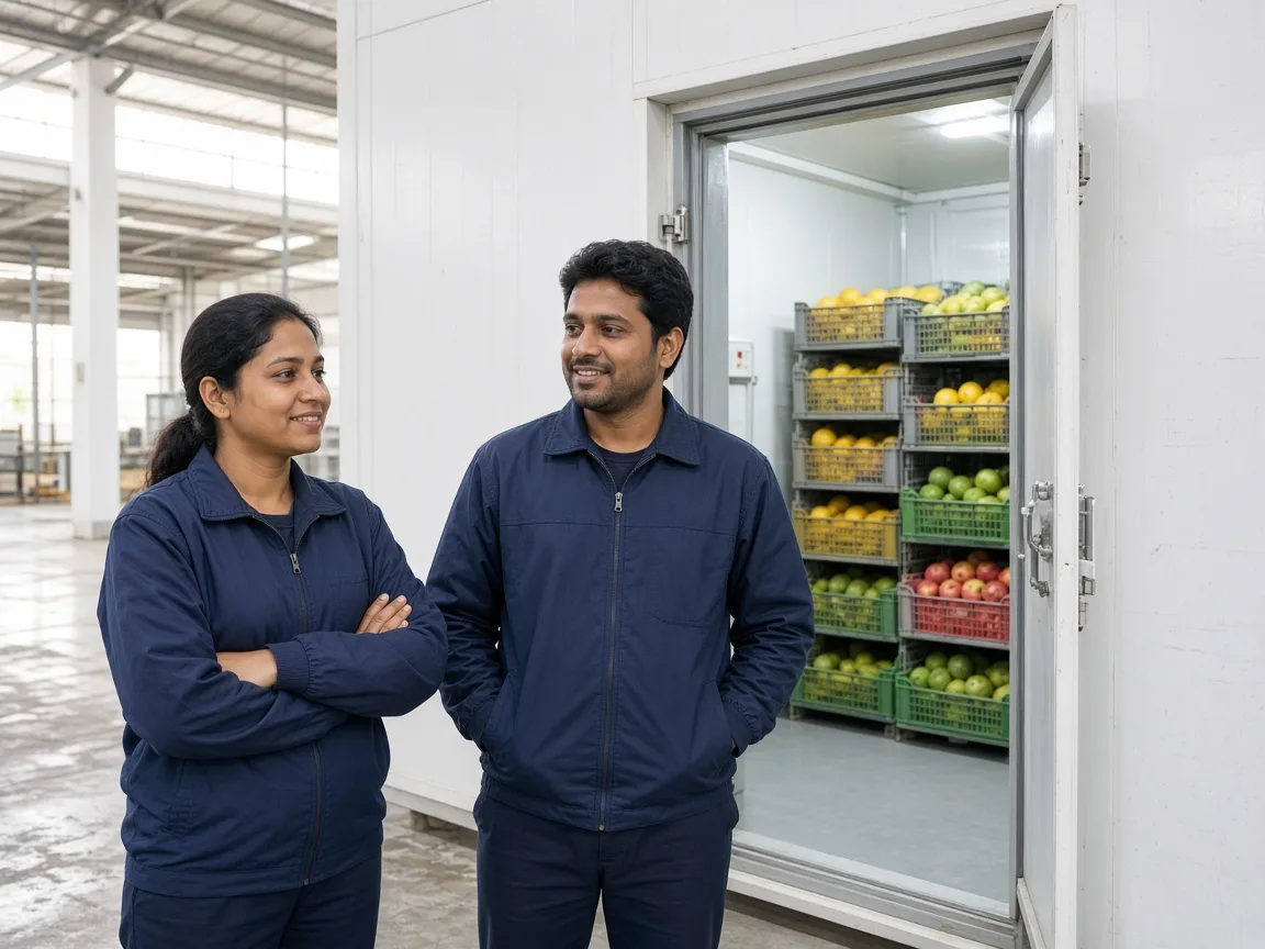 Indian engineers reviewing a chiller room requirement