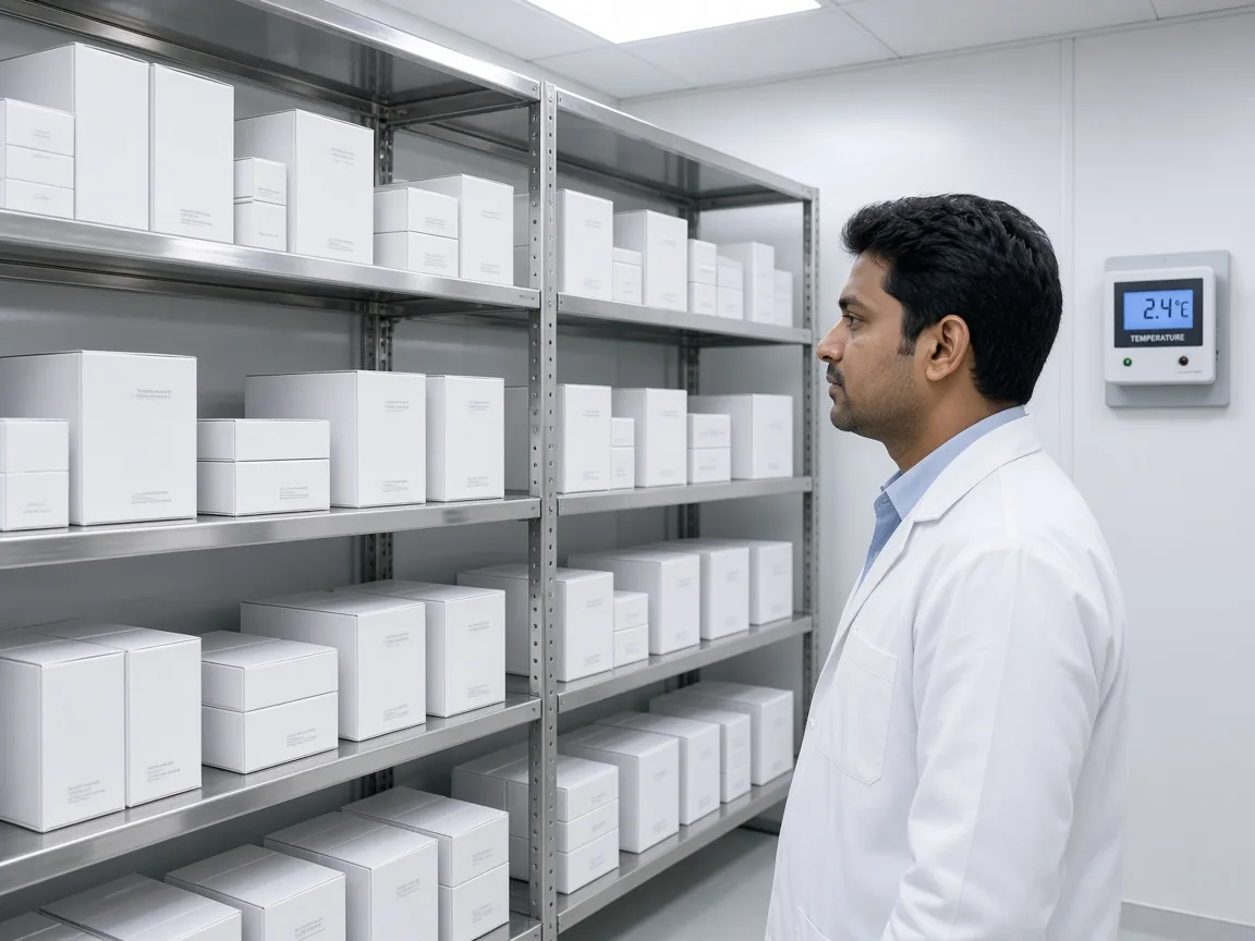 A pharmaceutical chiller room in India