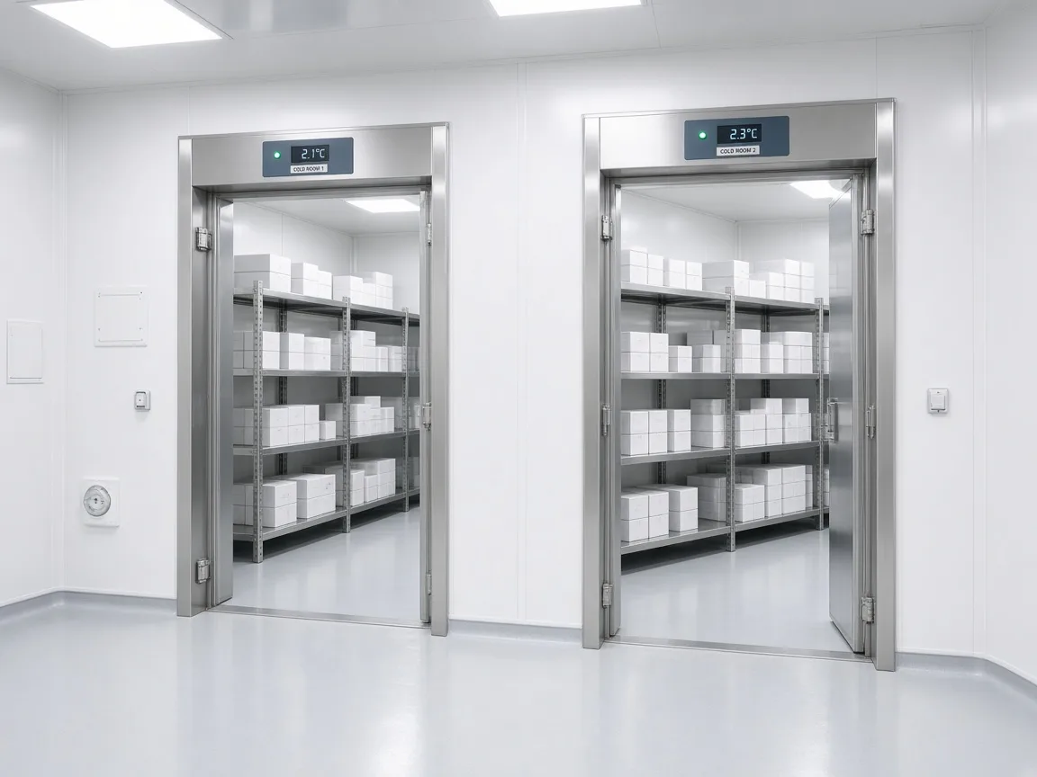 Two pharmaceutical cold rooms in an Indian facility