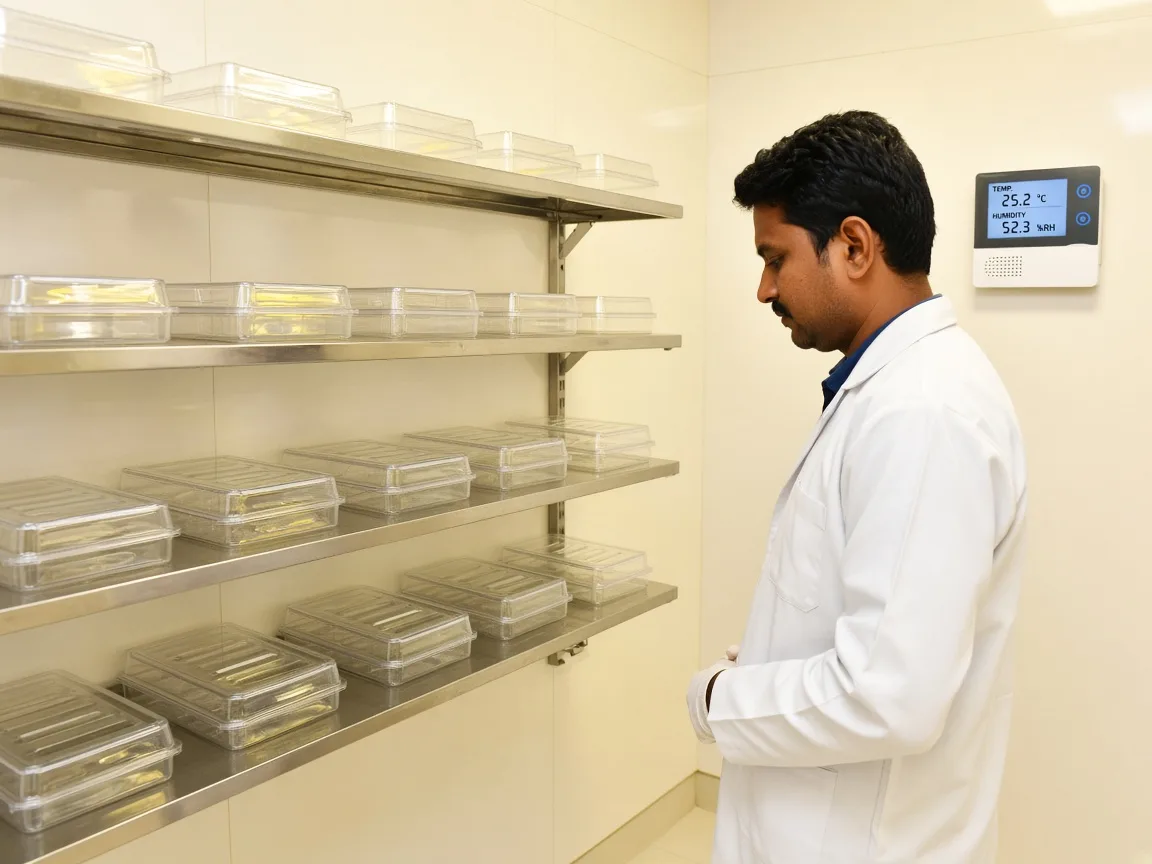 A pharmaceutical incubation room in India