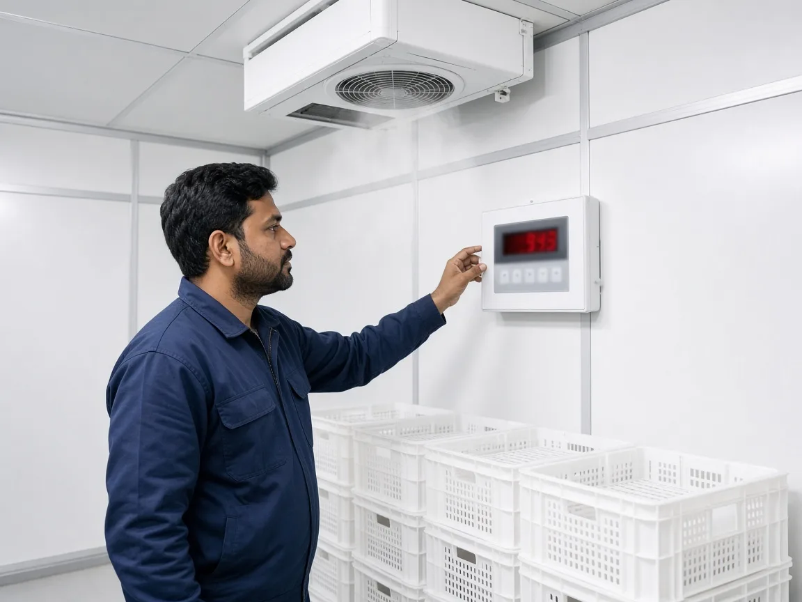 A monitored modular cold room in India