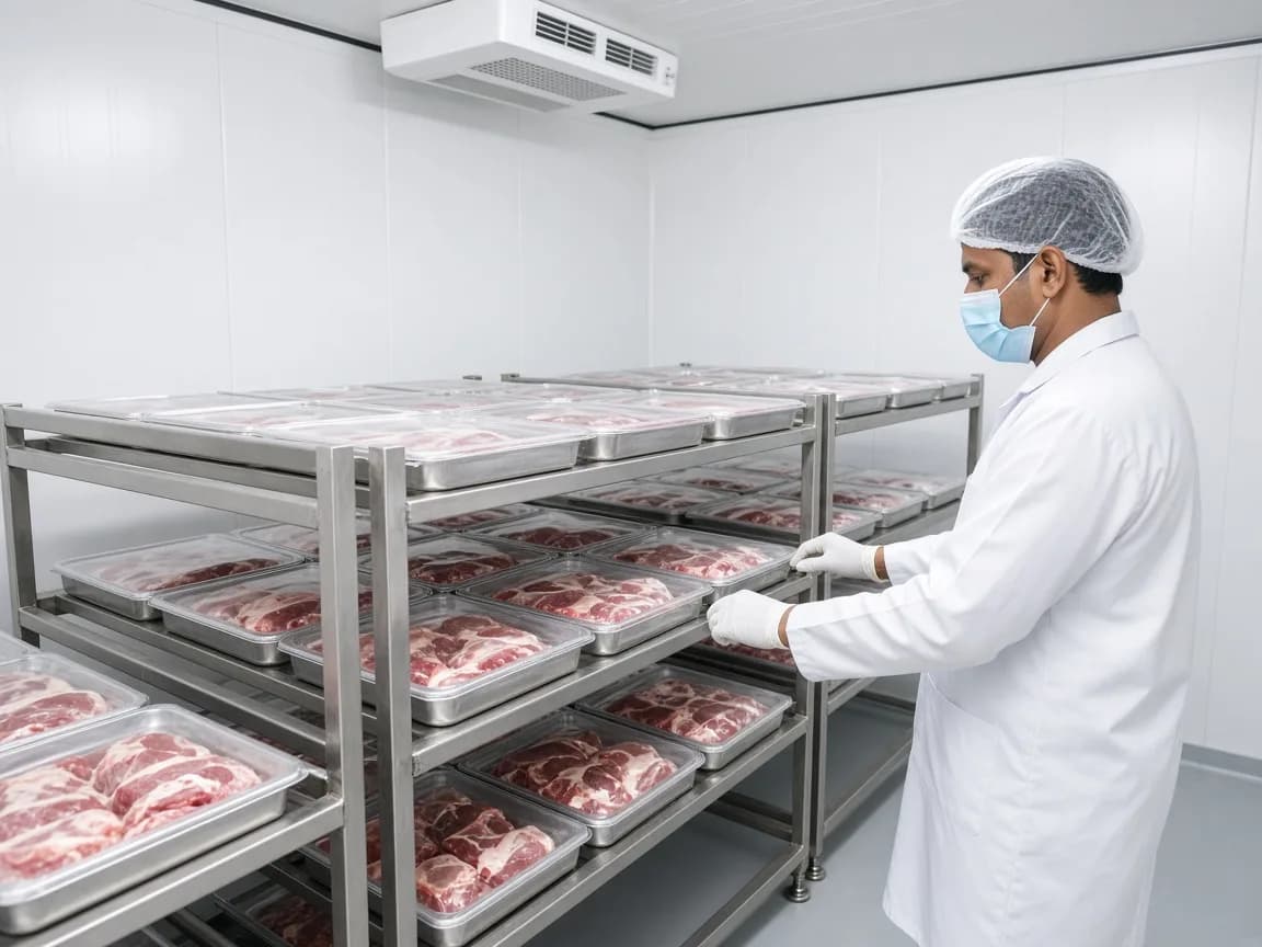 A modular meat cold room in India