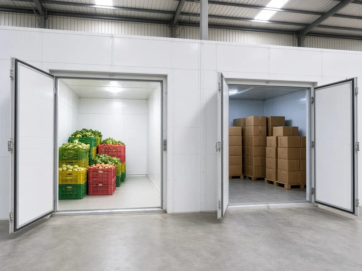 Adjoining modular cold rooms for different temperatures in India
