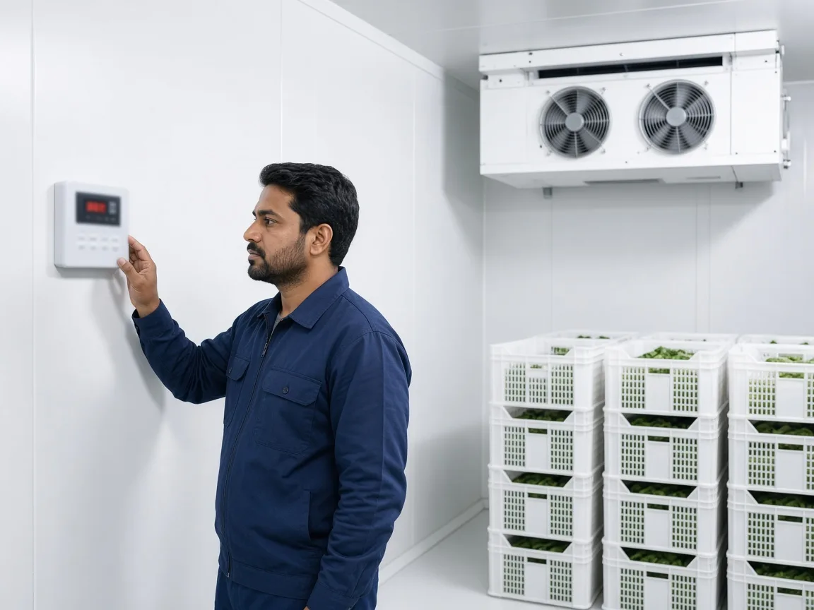 A monitored walk in cold room used for controlled storage in India