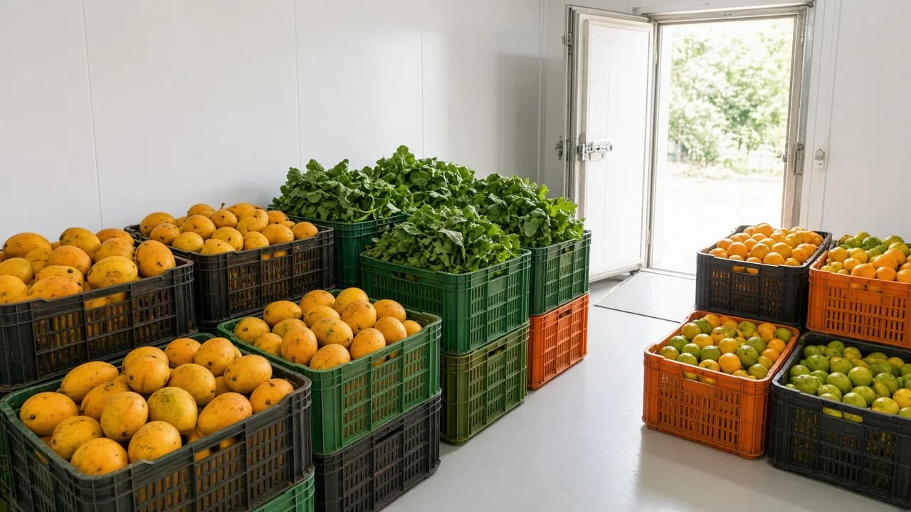 Fresh produce for cold chain storage